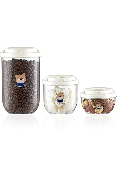 NIUB 3PCS Food Storage Container Set – Airtight Food Container, Transparent P...