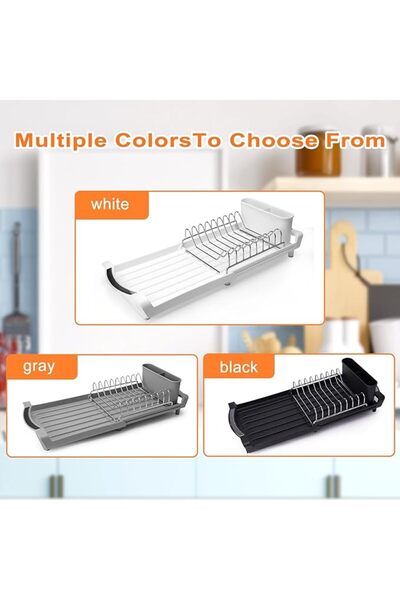Tazweeq Dish Drying Rack Compact Expandable, Stainless Steel, Rust-Resistant ...