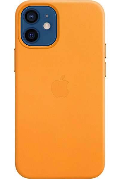 Apple Γνήσια Θήκη Leather Magsafe MHK63ZM/A iPhone 12 Mini California Poppy