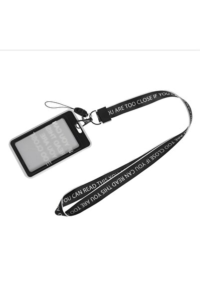 OEM Suport negru pentru ecuson și șnur imprimat de 41 cm pentru gât - Text  "...