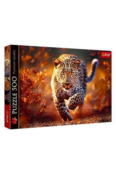 Trefl Puzzle leopard 500 piese - Calitate premium Scenă naturală
