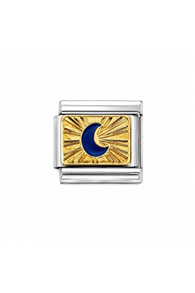 CM Jewelry سوار إيطالي مزخرف بنمط القمر الأزرق