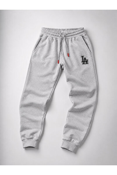 HerTarzınTrendi Unisex La Printed Sweatpants Lycra Slim Fit Pattern