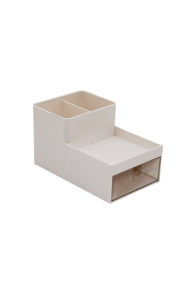 OSKA GLOBAL Single Drawer + 3 Compartments Plastic Makeup - Jewelry Organizer...
