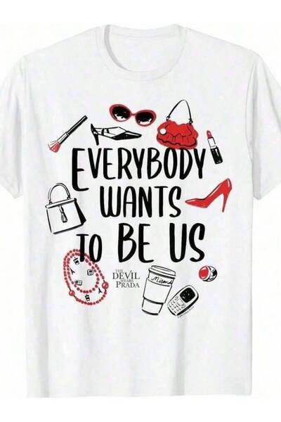 NOURAM The Devil Wears Pradas Everybody Wants To Be Us Iconic Items T-Shirt-T...