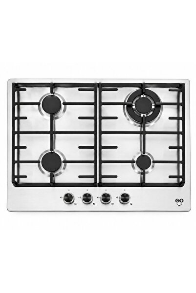 EO 60cm Built-In Gas Hob, 4 Burners, Stainless Steel, Cast Iron Pan Supports,...