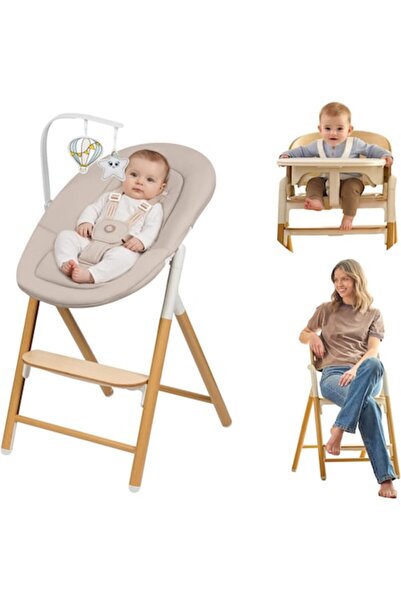 Lionelo CELIA SET Люлеещ се стол и столче за хранене, столче за хранене за де...