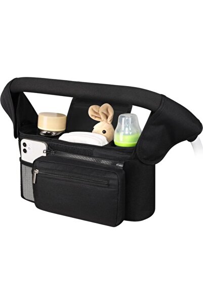 STARSTAR Universal Stroller Organizer with insulated cup holder, detachable p...