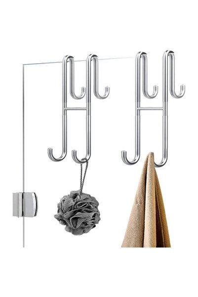 STARSTAR Shower hooks - 304 stainless steel - No-drill installation - 2 pieces