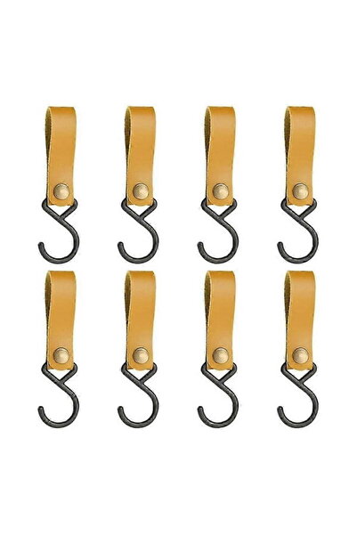 STARSTAR 8-piece set of S-shaped leather hooks
