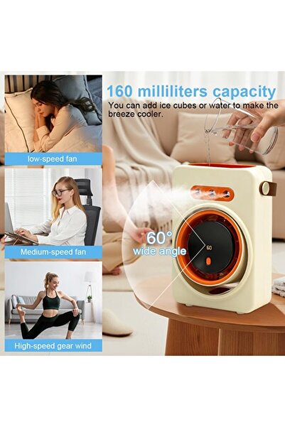 STARSTAR Mobile mini air conditioner, portable water-cooled silent fan, USB w...