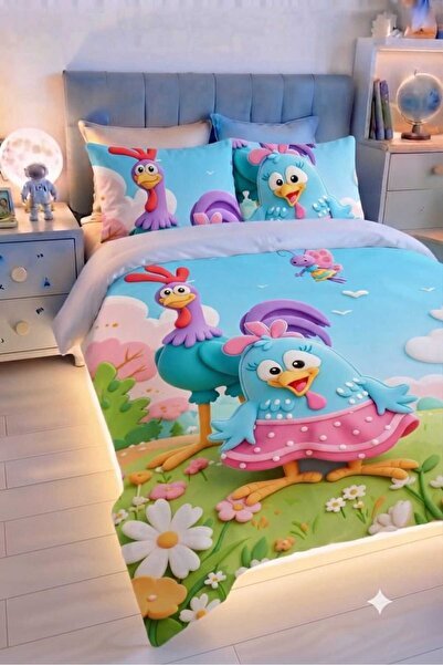 Elmas Dizayn 160X240 cm Young Girls Bedding Set Organic Cotton Satin Quenn Pr...