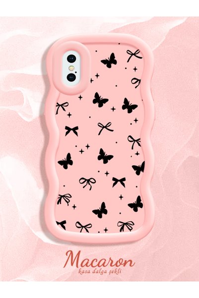 CHICASELUX iPhone X/Xs Compatible Thin Butterfly Bow Printed Soft Structure D...