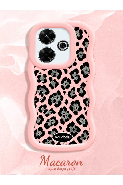CHICASELUX Redmi 13/13X Compatible Wavy Frame Leopard Print High Quality Sili...