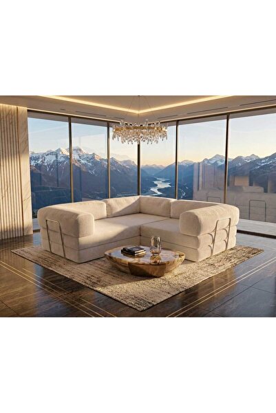 NESTİME Nestime® 200x200 cm 50 DNS modüler sünger köşe koltuk; tamamen sünger...
