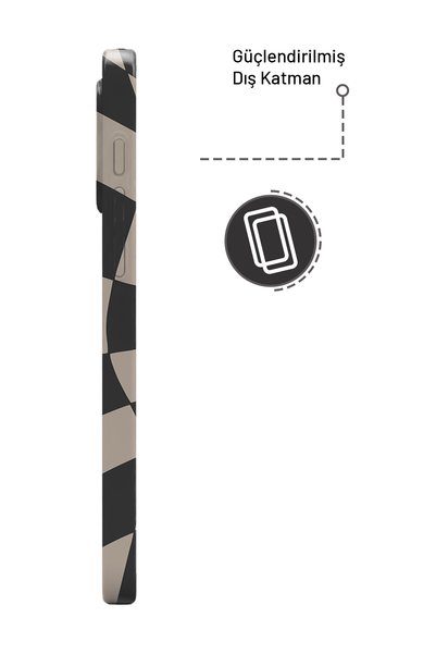 WANNACASE iPhone 14 Pro Max Checkmate Classic Essential Slim Full Coverage Glossy Print Hard Phone Case with Camera Protection