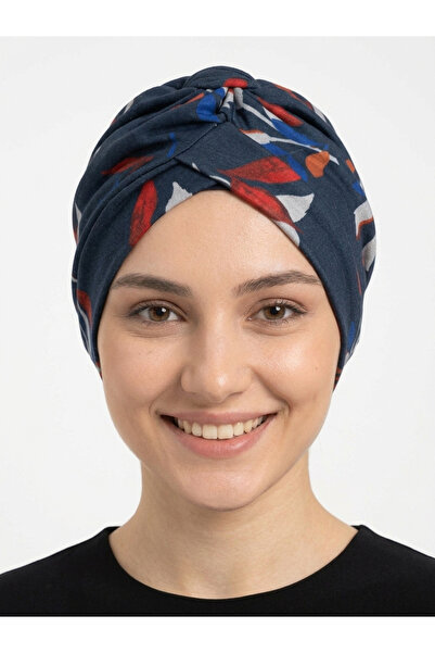 elysianfidan Turban gata făcut, cu model botanic, cu detaliu încrucișat și ba...