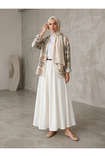 Naknaku Belted Dubai Skirt-White