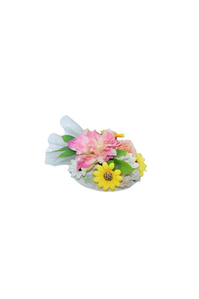OEM Agrafă tip pălărie pentru păr cu flori decorative multicolore