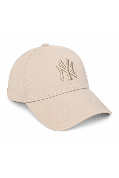 ny new york accessories NY Nakışlı Logolu Gabardin Kumaş Spor Erkek Unisex Ke...