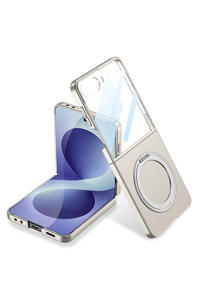 Nezih Case Galaxy Z Flip 8 Uyumlu Magsafe Sarj Destekli Halka Yüzüklü Standlı...