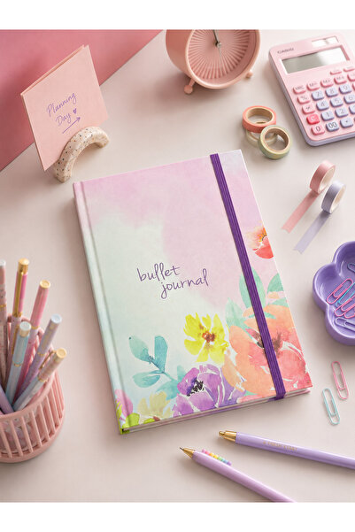 Lizy دفتر ملاحظات نقطي بغلاف صلب، مع غطاء مطاطي |   8 تصاميم مختلفة