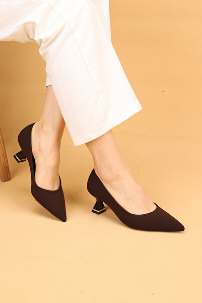 Nilsa Shoes Pantofi de seară cu toc scurt pentru femei, cu design special, pa...