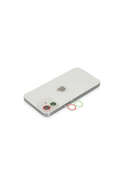 ArkhenX iPhone 12 Mini Colorful Camera Lens Protection Glass - Green-Pink