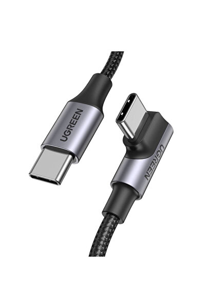 Ugreen Cablu USB-C la USB-C 5A PD 100W în unghi pentru laptop 2M lat