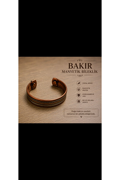 ipeksaura Mıknatıslı bakır bileklik