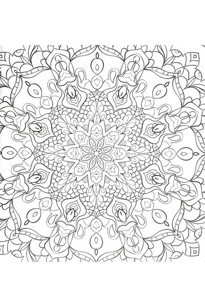 Decotime Set Carte de Colorat Antistres Mandala + 12 Carioci, 48 pagini