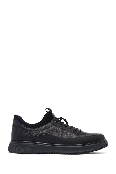 Derimod Men's Black Lace-Up Leather Sneaker Wm720006Df