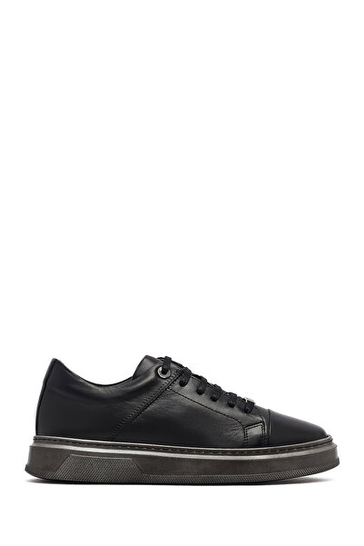 Derimod Men's Black Lace-Up Leather Sneaker Wm810002Dv