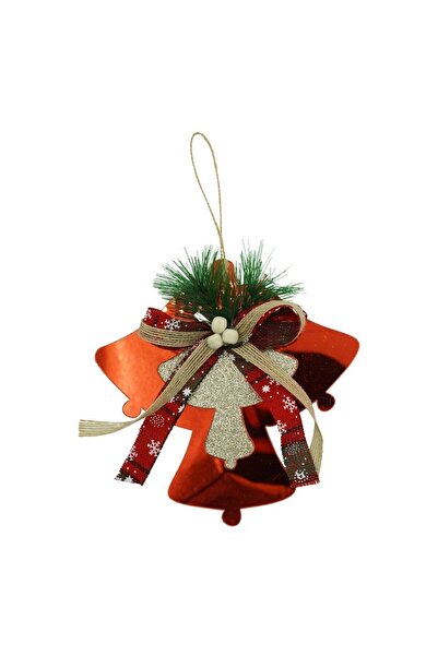 Rao Christmas Tree Ornament, Bells, Red, Glossy, 15*15cm, Acrylic, Indoor/Out...