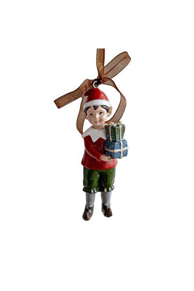 Rao Decoratiune de Craciun, pentru Brad, Model Elf cu Cadouri, 10 X 3 Cm, din...