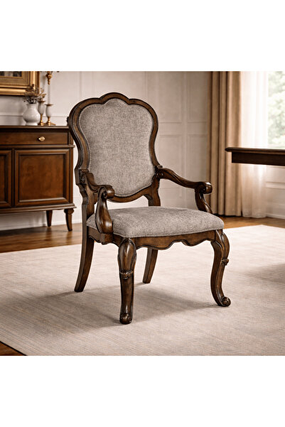Ashley Furniture كرسي طعام مايلي بذراعين
