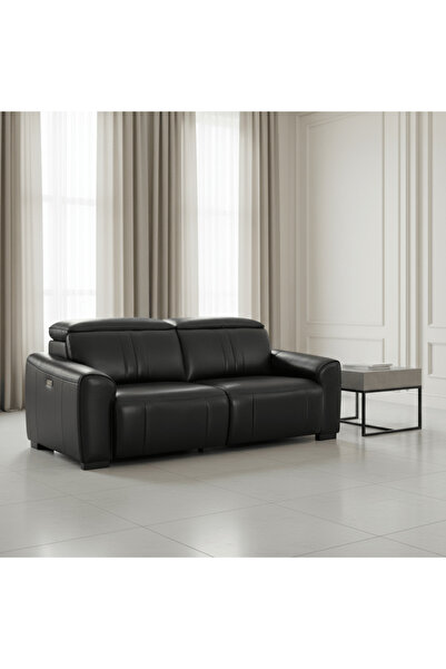 Roots Furniture كنون لوكس بلاك ليذر موشن باور راف (104 سم)