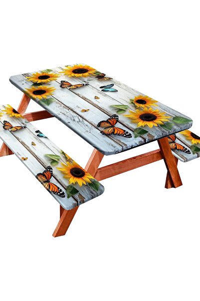 STARSTAR Picnic table cover with bench cover, an essential tablecloth for cam...