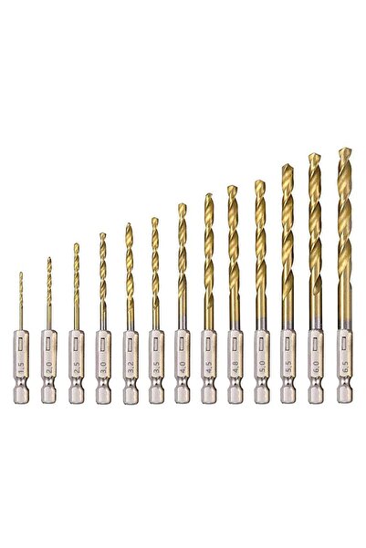 STARSTAR 13-piece high-speed steel twist drill bit set, high-speed steel hexa...