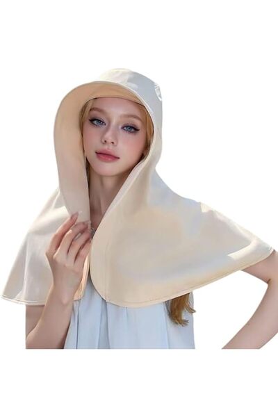 STARSTAR Women's sun protection hat, wide-brimmed shawl, collared hiking hat,...