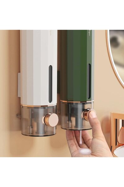 STARSTAR 2-Pack Wall-Mount Manual Soap Dispenser, No-Drill 450ml Capacity Hol...