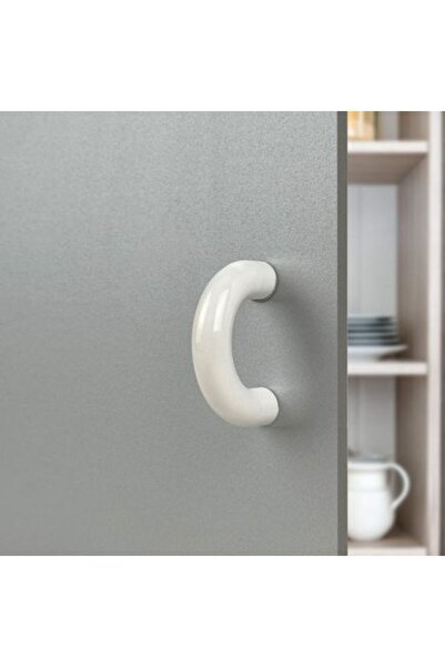 STARSTAR White plastic furniture handles, 32mm wide, smooth surface, 42mm wid...