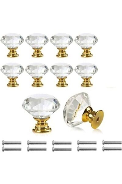 STARSTAR 10 single-hole handles, clear diamond crystal door handles, furnitur...