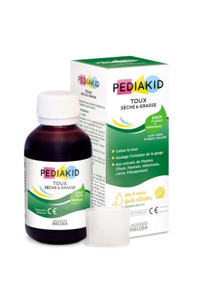 pediakid Sirop de Toux seche & grasse (citron), 125 ml,