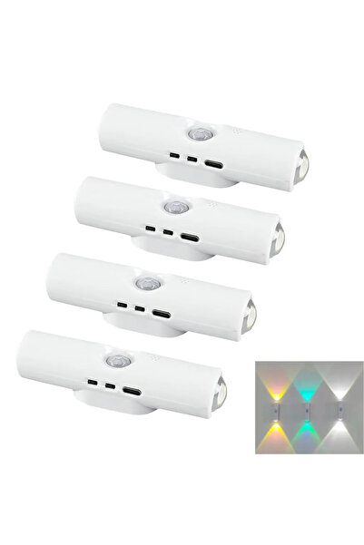 STARSTAR A set of 4 smart LED ambient lights, featuring motion sensors, wirel...