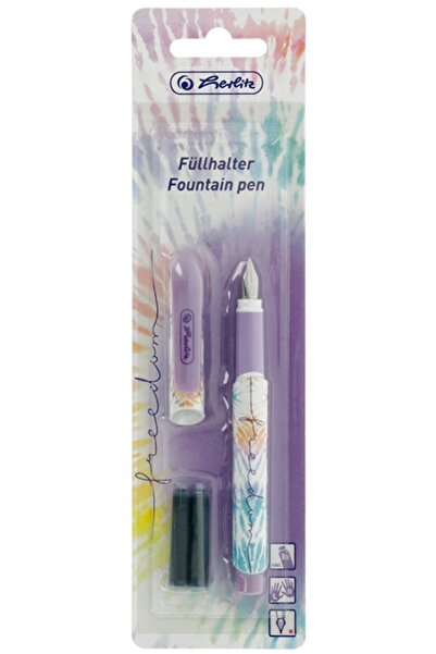 Herlitz Stilou ergonomic penita M, 3 patroane incluse, New Batik Freedom, bli...