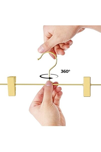 STARSTAR 10 pieces - Clothes Hangers - Gold Trouser Hangers - Multifunctional...