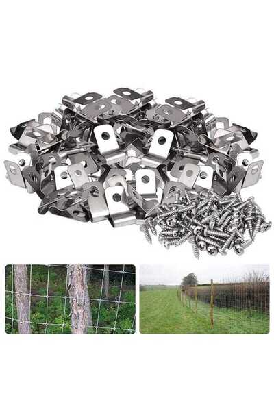 STARSTAR 100 stainless steel clips for attaching welding wire to wooden fence...