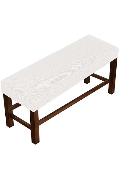 STARSTAR Elastic Restaurant Bench Cover Jacquard Spandex Seat Removable Soft ...