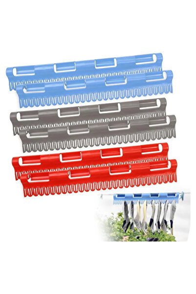 STARSTAR 6-piece sock and clothes drying rack set, made of plastic, suitable ...